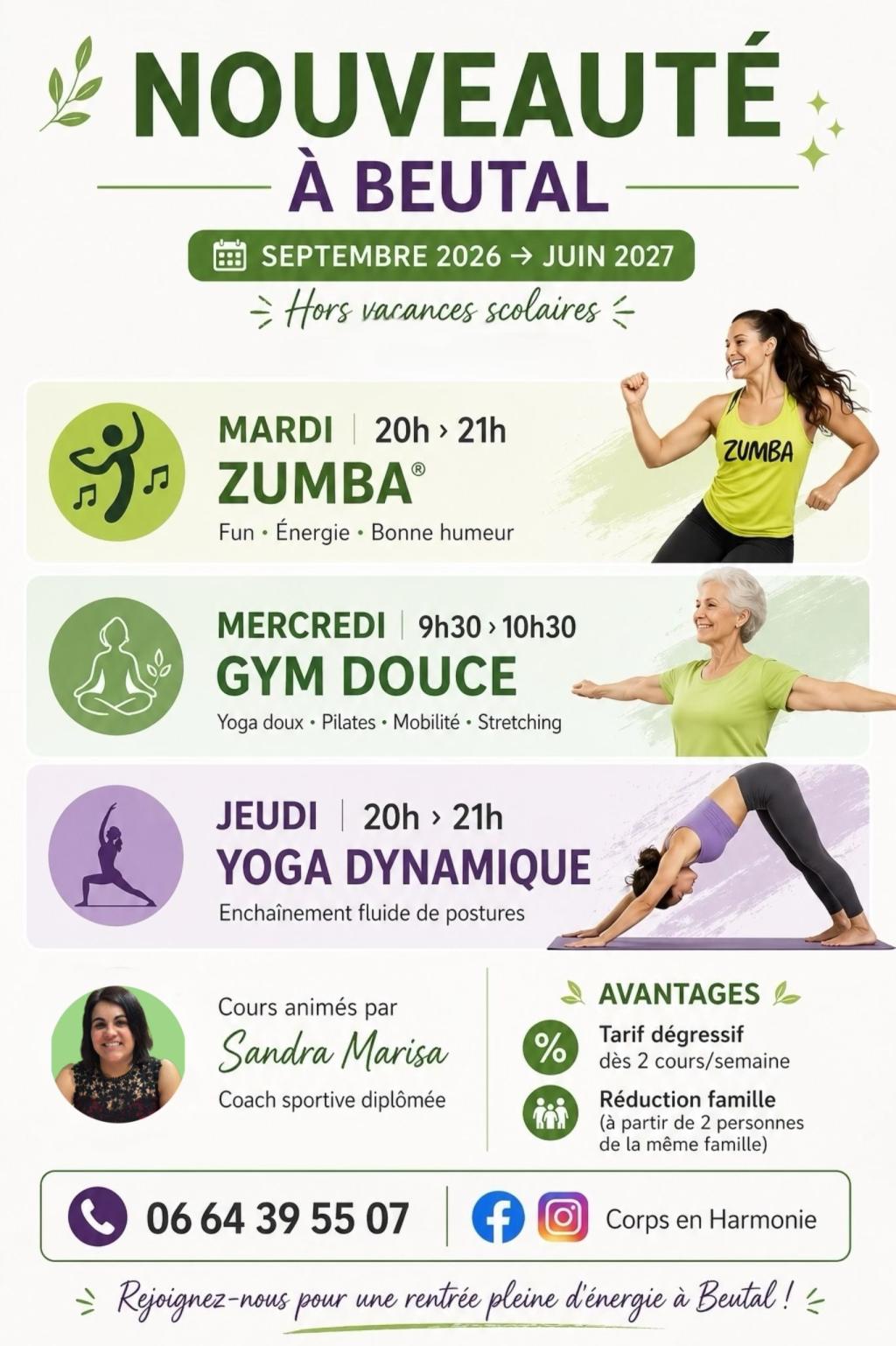 Activités sportives et bien-être en Septembre !